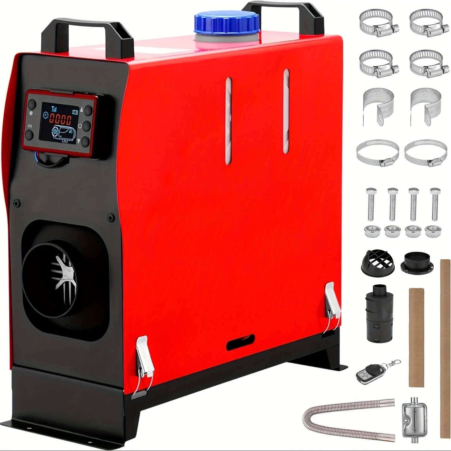Outdoor 12V 8KW Diesel All-in-One Air Heater Portable LCD Monitor Remote Control Fast Heating Tent Car RV Truck Parking heater