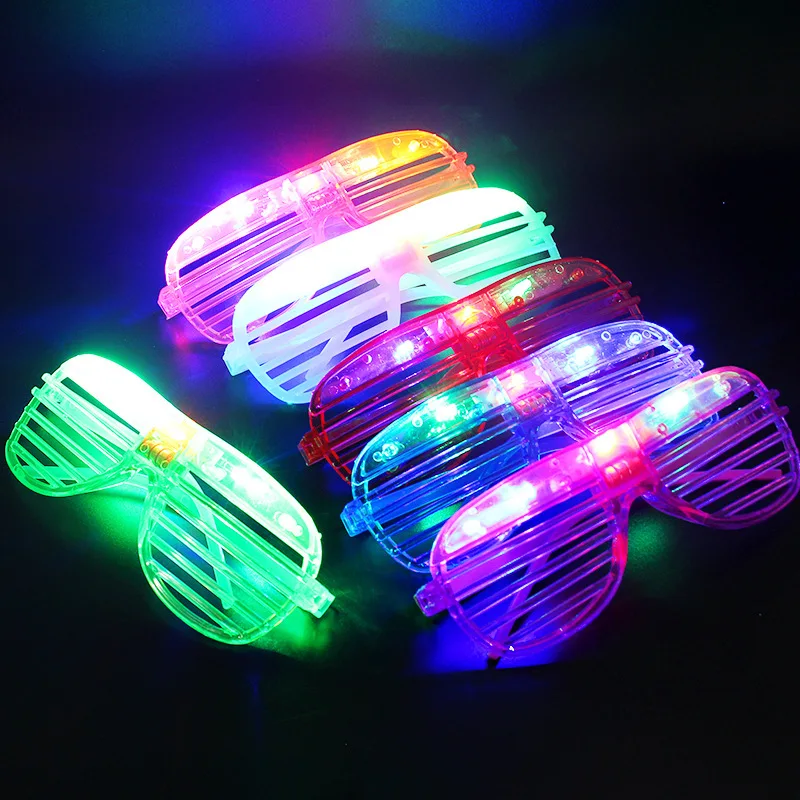 2022 New Arrival Window-blinds Glowing Glasses LED Glasses Flashing Glasses For Party Favors Bulk