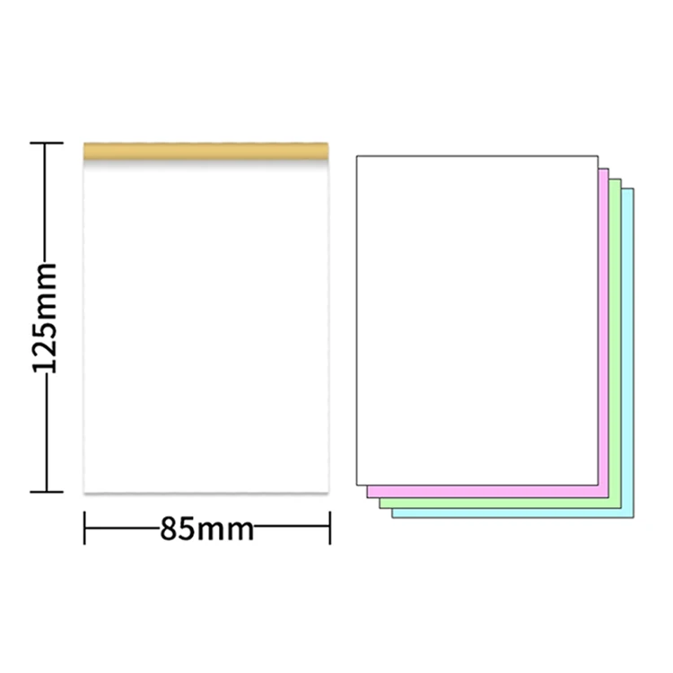 China Factory Carbonless Paper 2 3 4 Layer Blank Printing White Canary Pink Invoice Book Kraft Soft Cover Receipt Book Pad