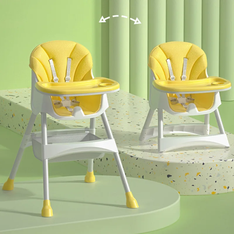 Baby high chair adjustable to different heights for babies and toddlers converts to dining booster seat baby feeding chair
