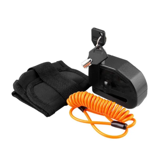Motorcycle Alarm Lock Bicycle Security Disc Brake Alarm Lock Anti-theft Zinc Alley Cable Bike Lock  with cable