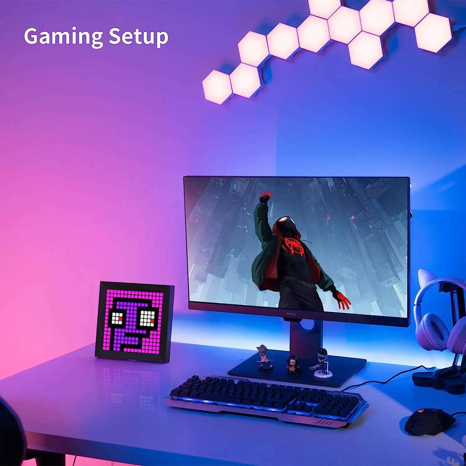 OEM интеллектуальное управление приложениями светодиодный гибкий дисплей игровой комнаты Декор программируемый пиксельный Светодиодный свет