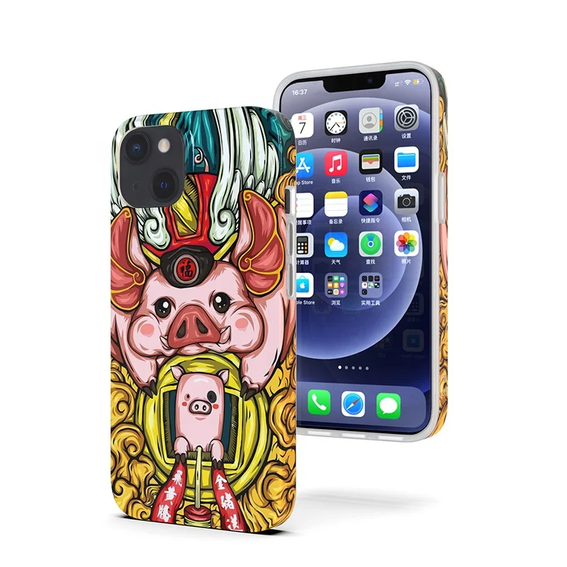 Luxury Chinese Traditional Style Full IMD Printed Cell Phone Case Back Cover for iPhone 13 14 pro max