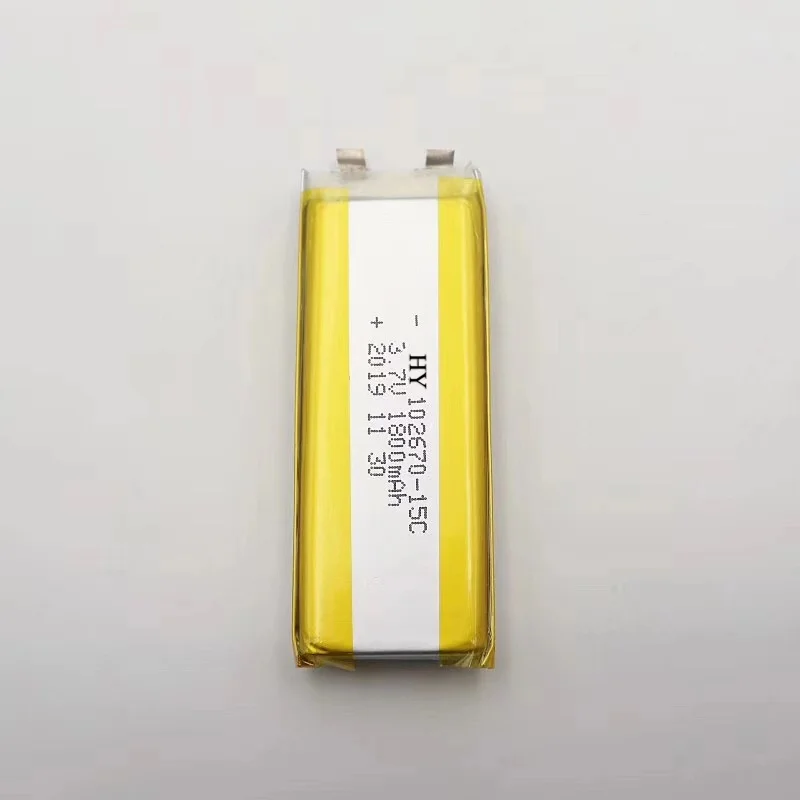 
high rate battery 102670 1800mah lithium polymer airsoft battery 