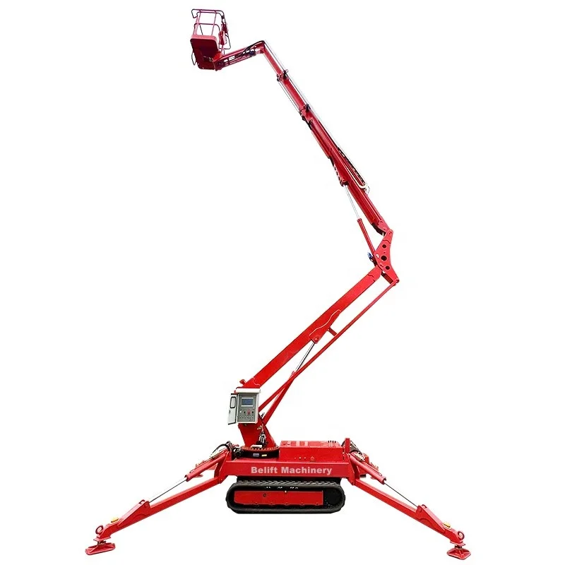 10m 20m Self Propelled Telescopic Man Boom Lift Diesel Remote Control Crawler Spider Lift