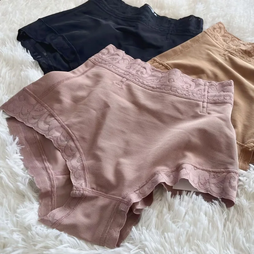 Hot Selling Sexy Anti-slip Body Shaper Large Size Hip Lift Tummy Control Pants Tight Triangle Lace Up Control Panties