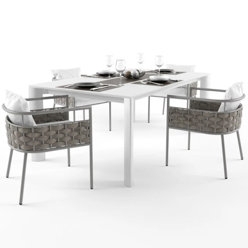 European royal style rattan outdoor furniture wicker chair set