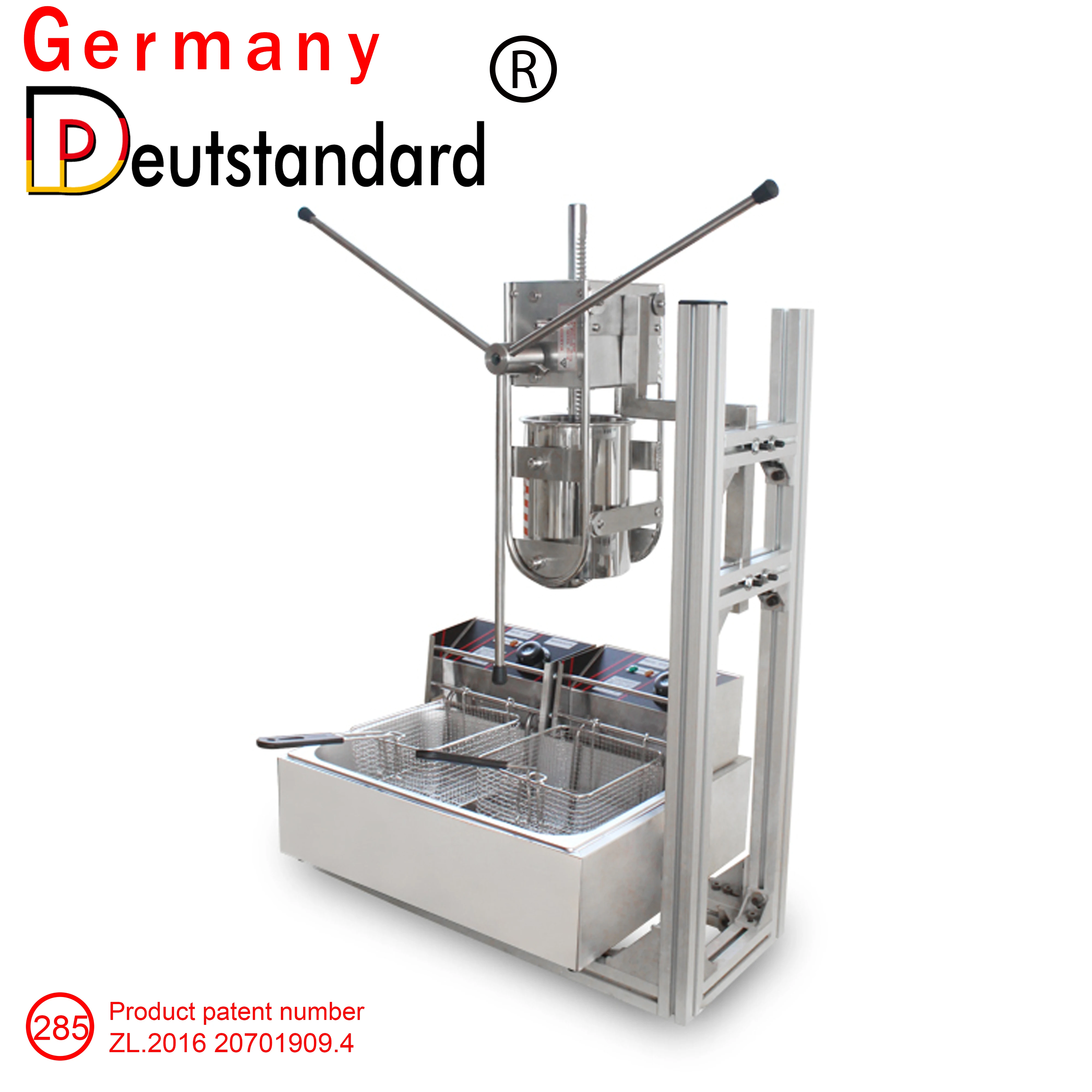 5 molds churros maker making machine with 12 L fryer electric