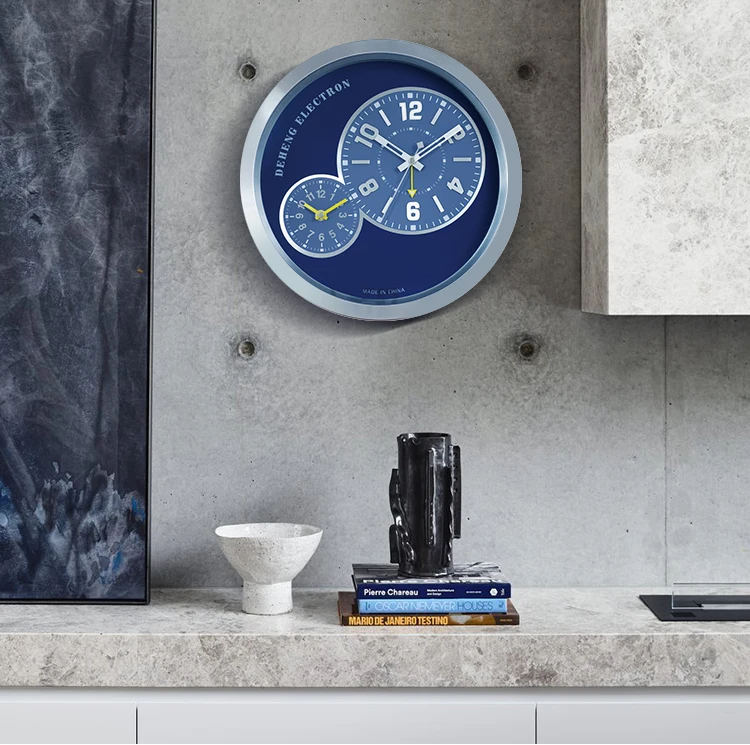 14 inch multi-function watch shape  Metal  wall clock for  home decoration