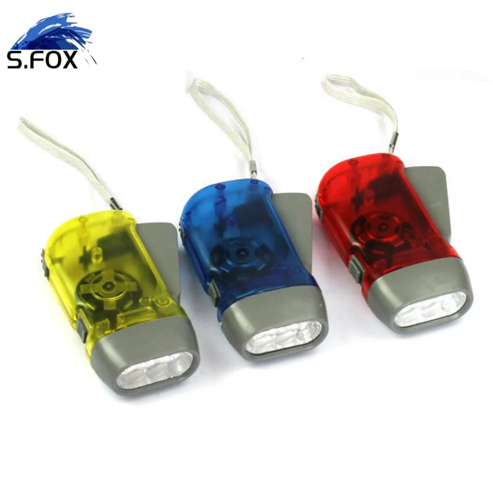 Outdoor Camping Emergency Flashlight Key Ring Mini Keychain Squeeze Light Micro LED Dynamo Flashlight