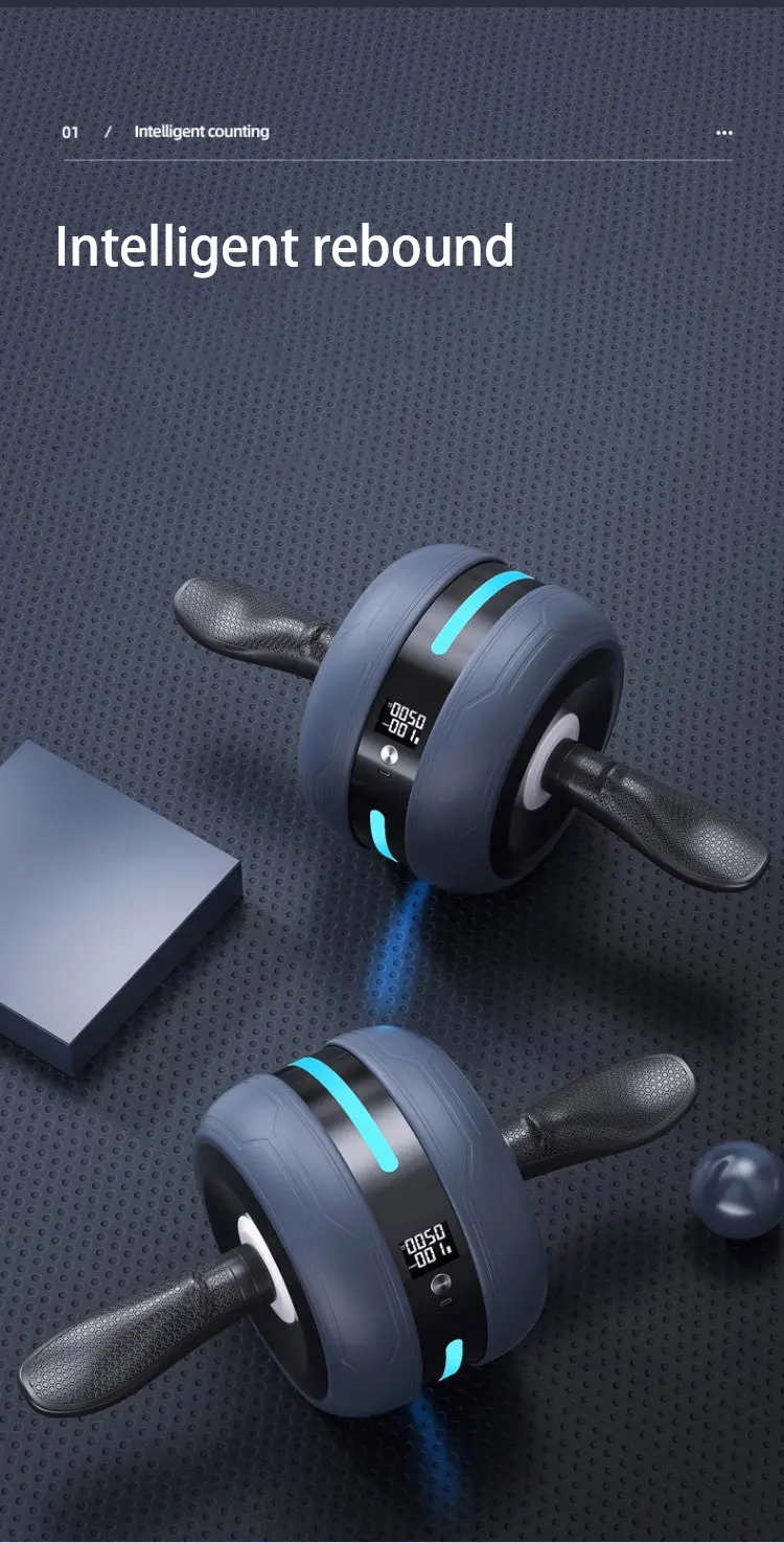 New Arrival Automatic Rebound Roller Wheel Healthy Abdominal Wheel Abdominal  Roller Exercise Wheel