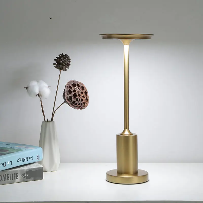 Hot sale New Design Dinning Aluminum Wireless LED Table Lamp with 3 Lighting Colors
