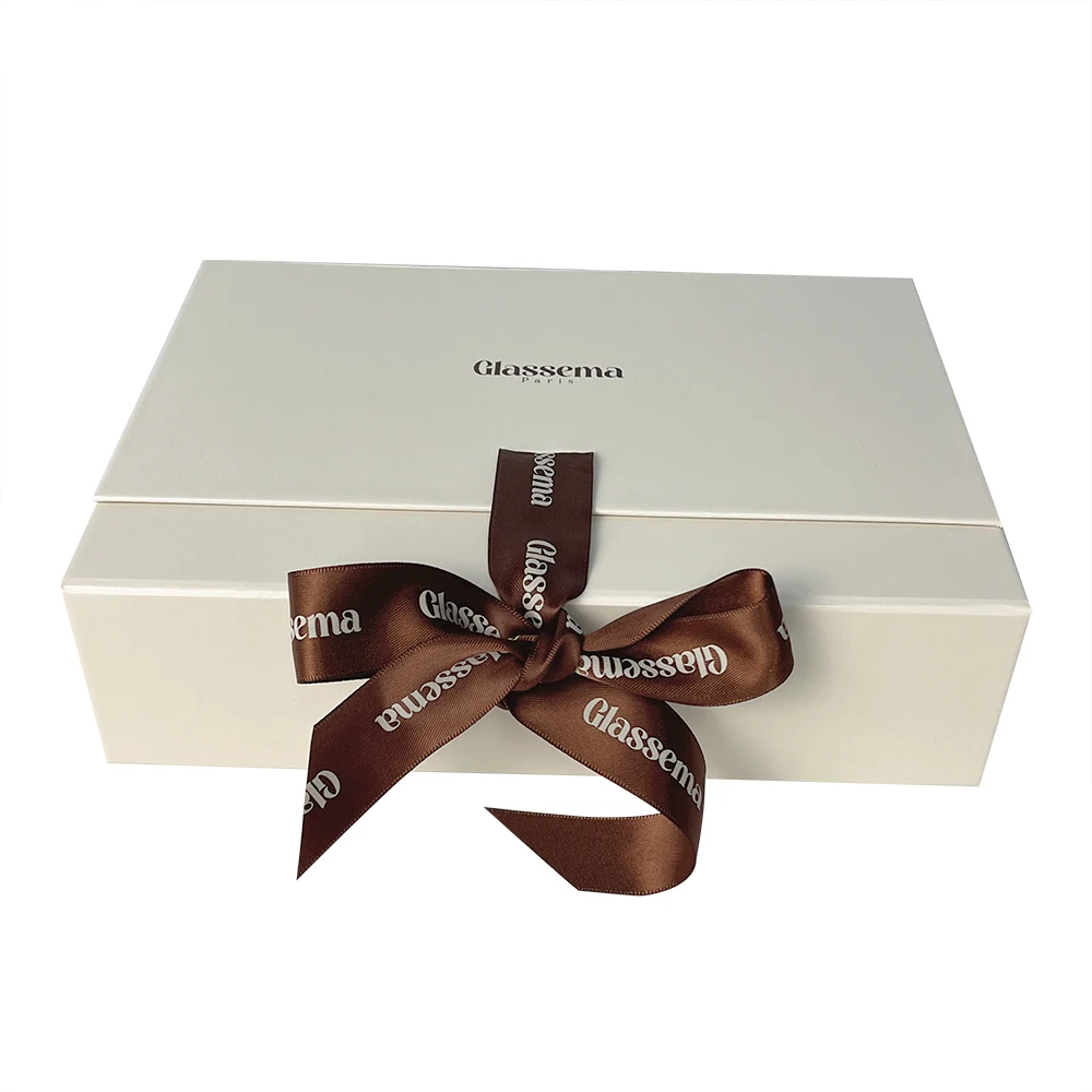 Custom Cosmetic Bottle Paper Packaging Box Essential Oil Attar Bottle Paper Packaging Box Magnetic Perfume Box with ribbon