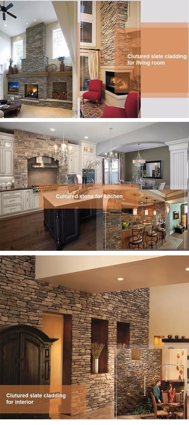 Laiwangda culture stones for exterior wall house cultural natural stone tile natural quartz slate culture stone wall