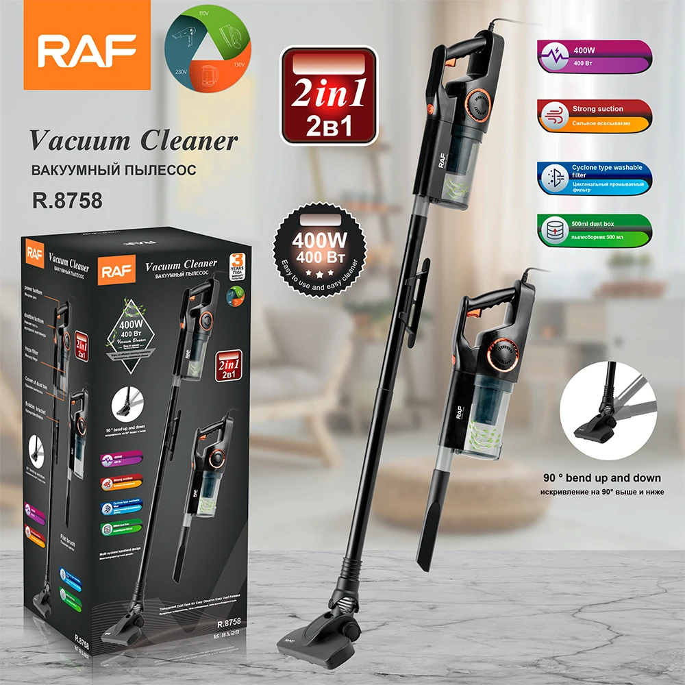 RAF New Invention 2 in 1 Car Cleaner Upright Vacuum Cleaner Bagless Handheld Stick Vacuum Cleaner