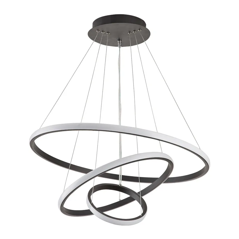 Modern LED Pendant Light Mininalist C-Shape Hanging Lamp For Living Room Home Creative Ring Circle Chandelier