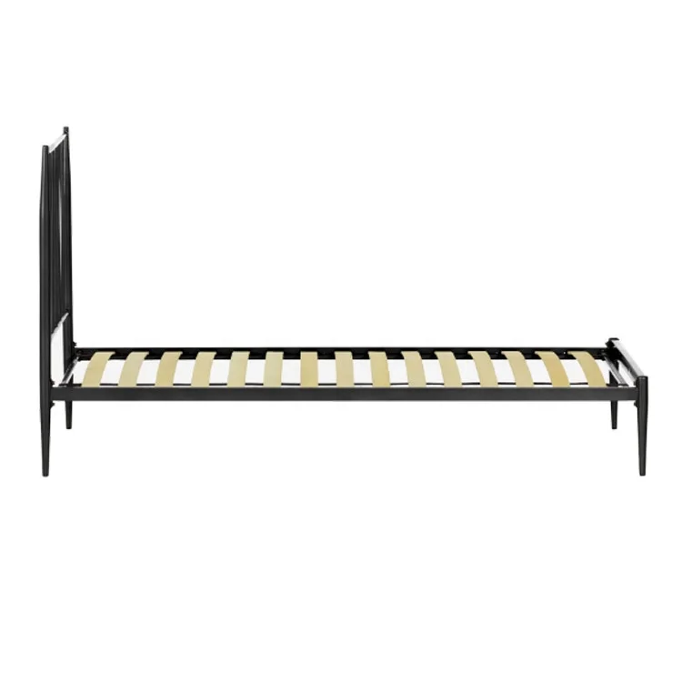 mixed powder coating single metal bed frame vintage wrought iron bed twin bed metal