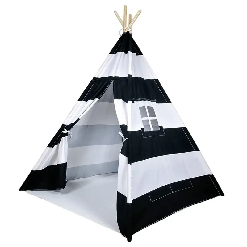 2023 OEM stripe design kids teepee wigwas with 5 ways tents gazebo tents