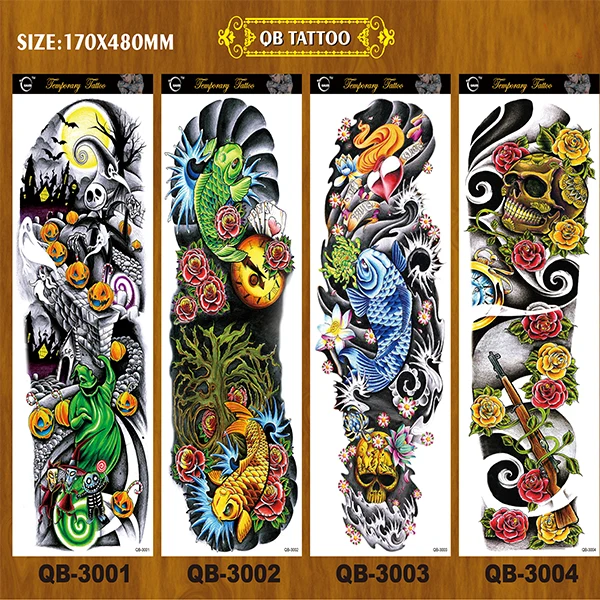 Body Tattoo Sticker Temporary Tattoo Custom Design Dark Series Sexy Customized TOXIC COLOR custom temporary tattoo