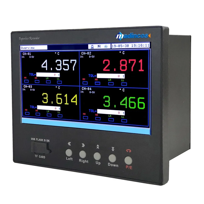 Advanced High Quality High Temperature 32 Multi channel USB Temperature Data Logger Color Paperless Recorder with RS485/Ethernet