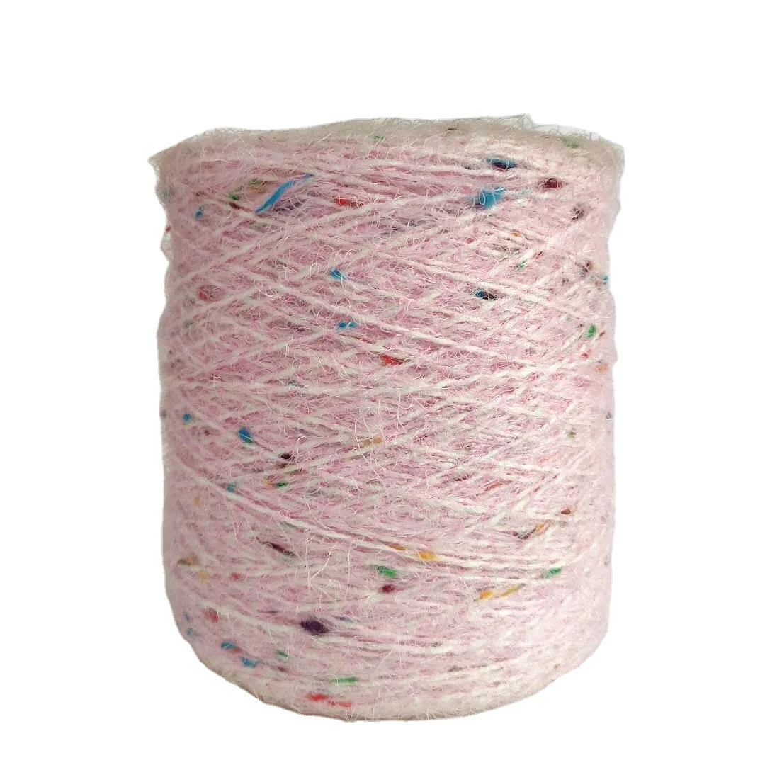 
100% polyester feather neps yarn blended fancy yarn for knitting sweater 