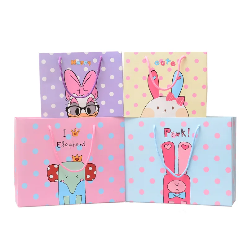 Factory wholesale pink shopping bag custom carton bag carton shopping bag in stock