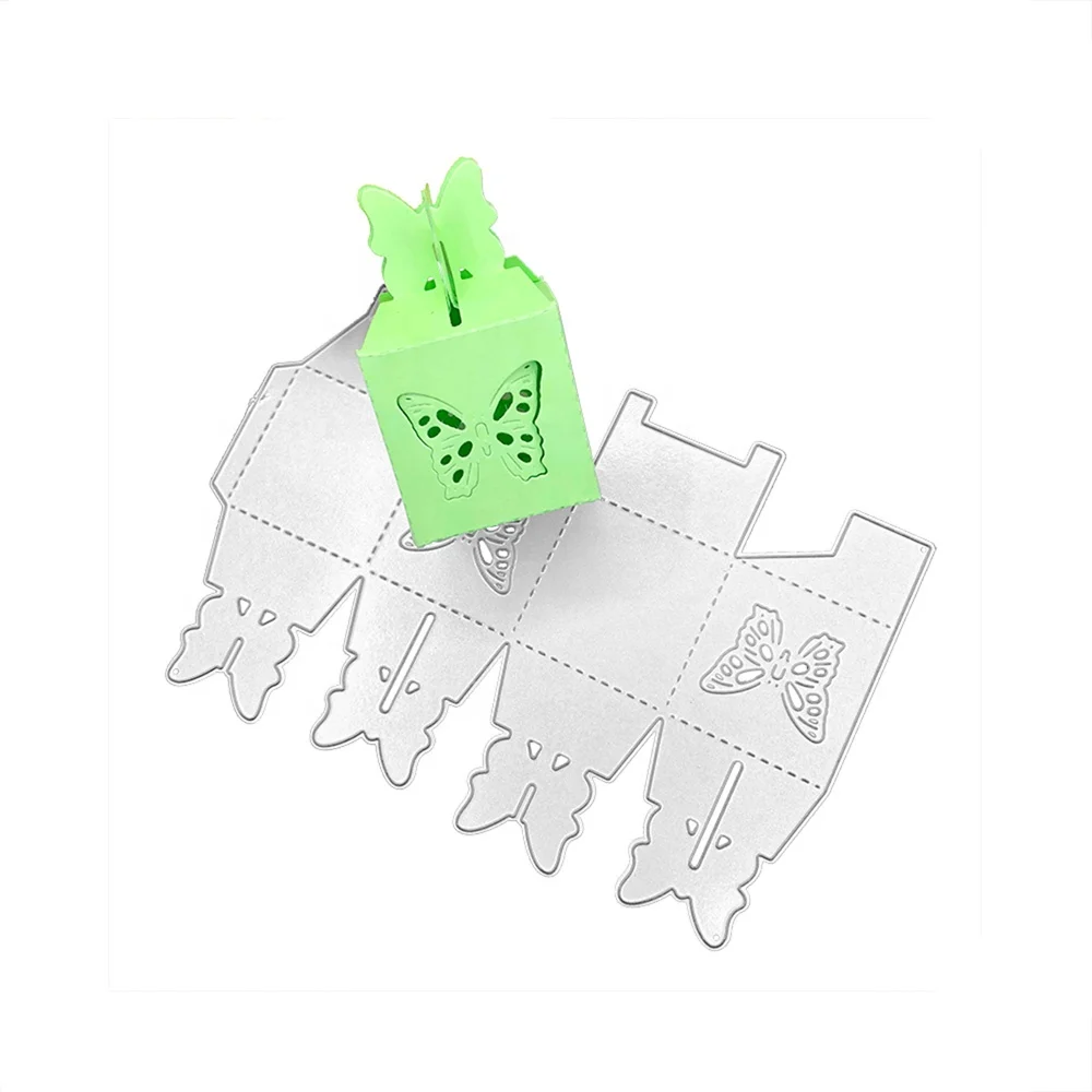 Flet Die Cut Scrapbook Die Cut Shapes Gift Box For Craft Die Cuts Paper Art Embossing Card Making Stencil
