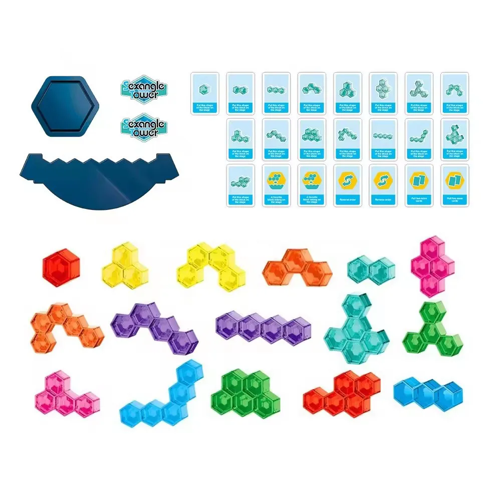 Jinying stack high balance toy kids desktop colorful building blocks stacked board game stacking tower educational toy