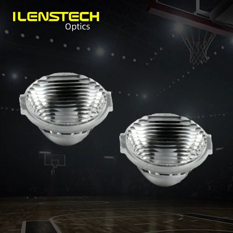ilenstech led lens for wall washer retail lighting 13mm acrylic secondary optics bi-angle lens