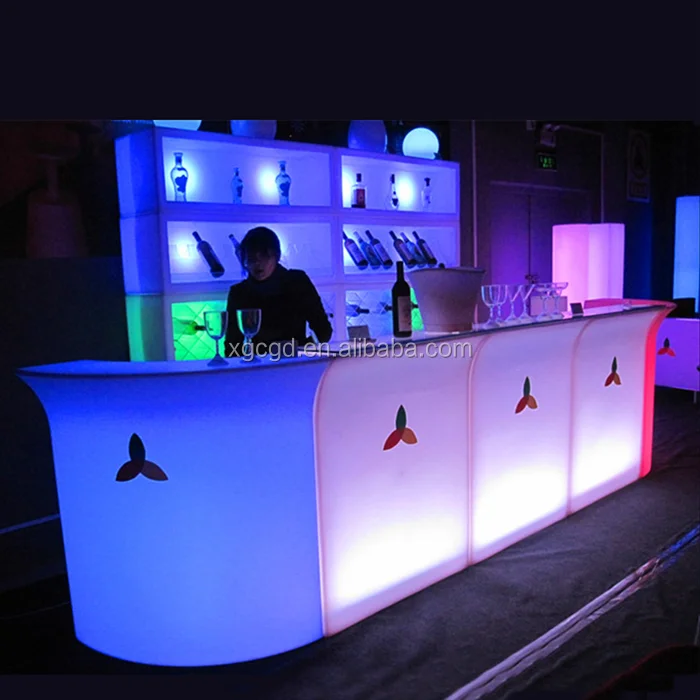 Wholesale nightclub furniture round bar counter /outdoor tiki bars/Glowing bar table stools