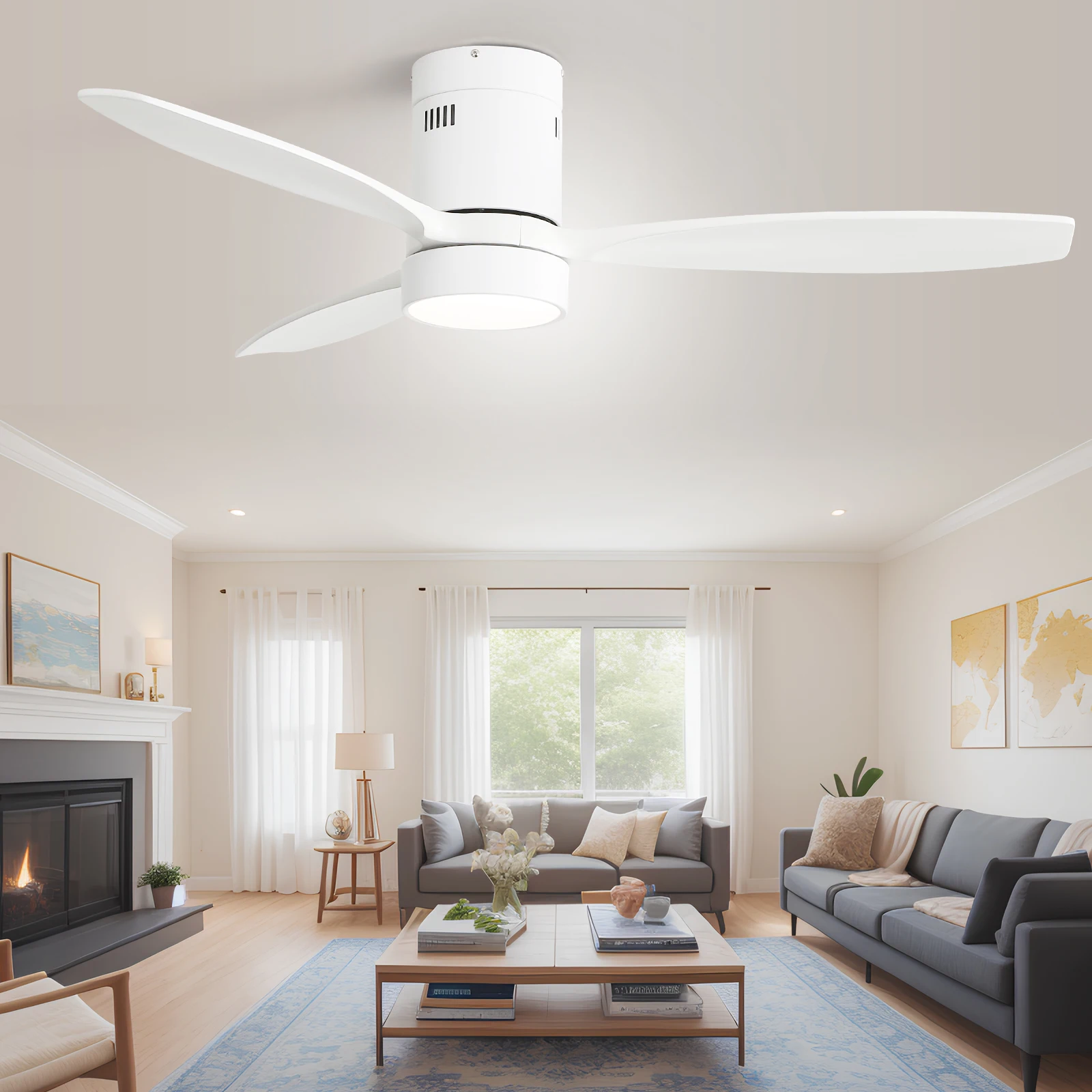 Minimalist Industrial Ceiling Fan For Warehouse Ventilation Morden Ceiling Fan Outdoor Gazebo Ceiling Fan