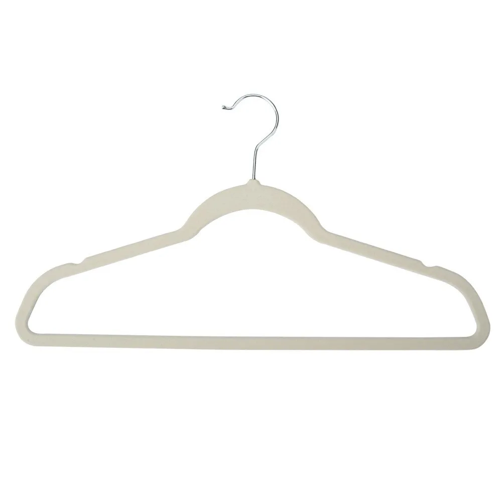 Factory Wholesale Cheap Non Slip Clothes Velvet Hangers,Slim Cloths Hangers with Bar