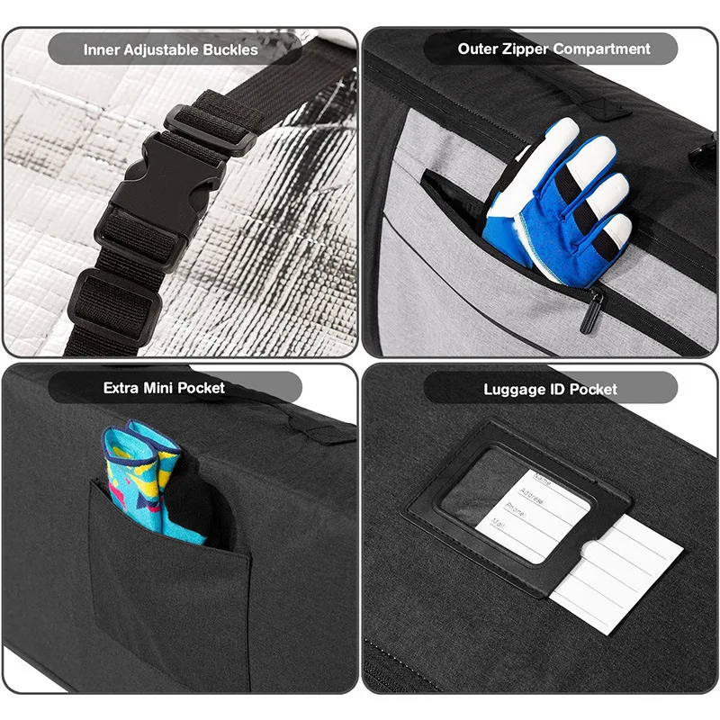 600D Snowboard Bags Outdoor Sports Totebag Ski Accessories Storage Sling Shoulder Bags Ski Boot Helmet Organizer Skateboard Bags