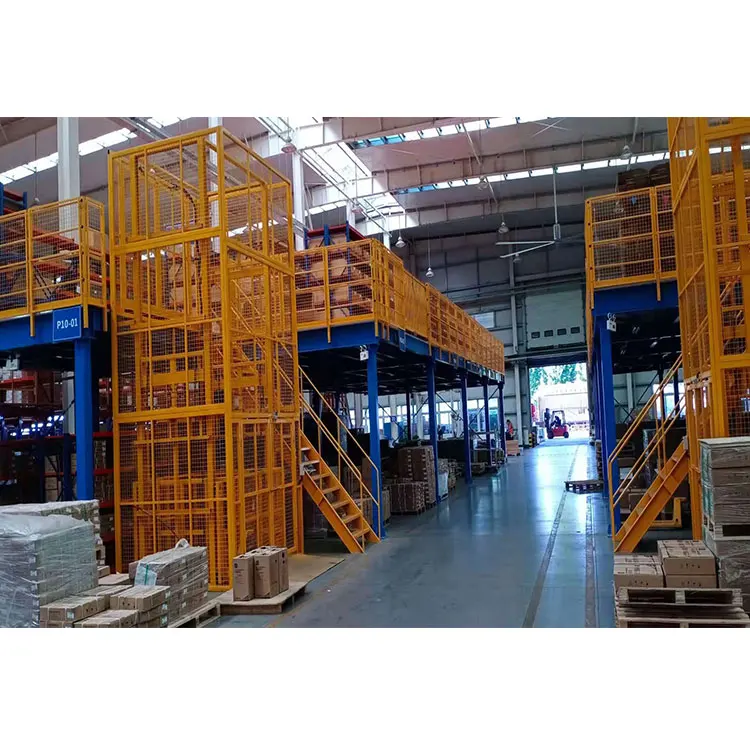 Warehouse Steel Structure Heavy Beam Supporting Industrial Mezzanine Floor