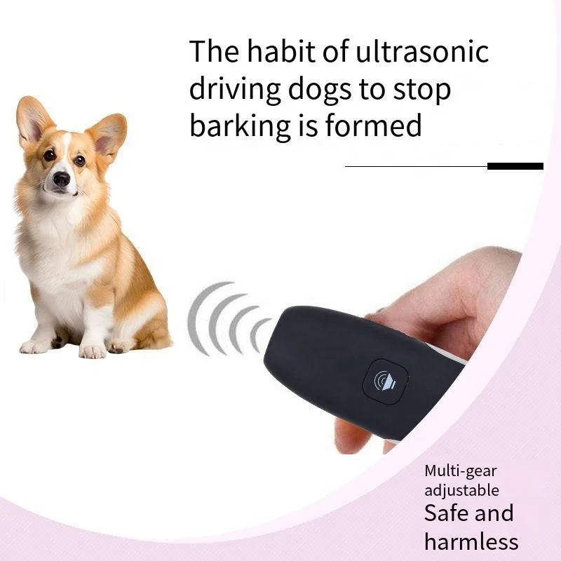 Outdoor 2 in 1 Dog Barking Control Long Range Anti-Barking Device Ultrasonic Dog Repellent Device with LED Light