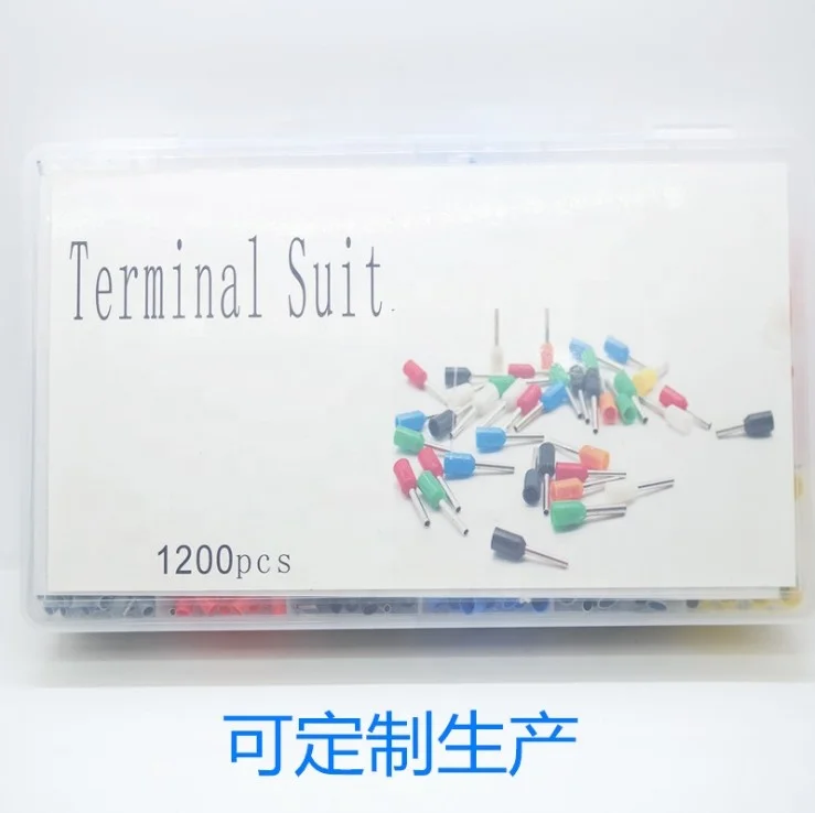 800/1200/1900pcs  Electrical Wire Connector Crimp Terminal Cold Pressed Pre-insulated Tube Terminals Set