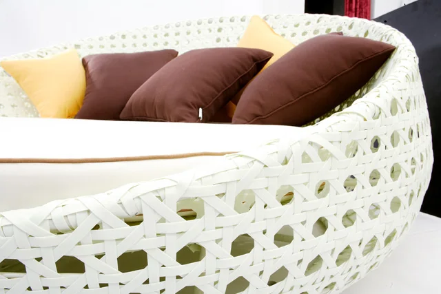 
canopy bed outdoor rattan round bed 