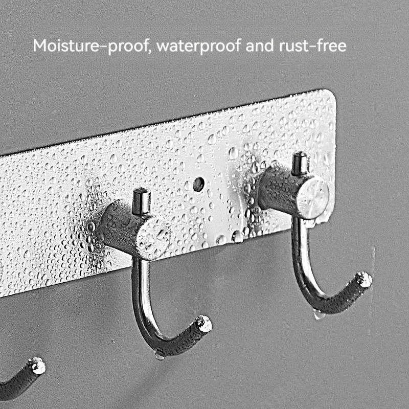 Waterproof Hooks Hanger Wall-mounted Hanging Hook Stainless Steel Hook For Bathroom Kitchen Hotel