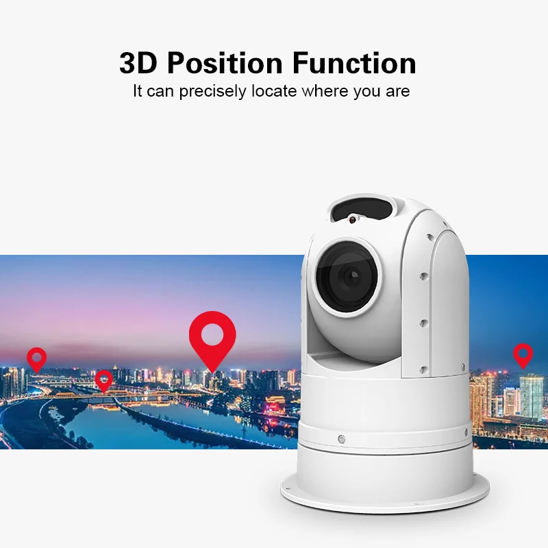 Starlight Full Color Vehicle Series Camera P2P Mini Vehicle IP PTZ Camera Car Equipment Long Range Vehicle Roof Mount PTZ Camera