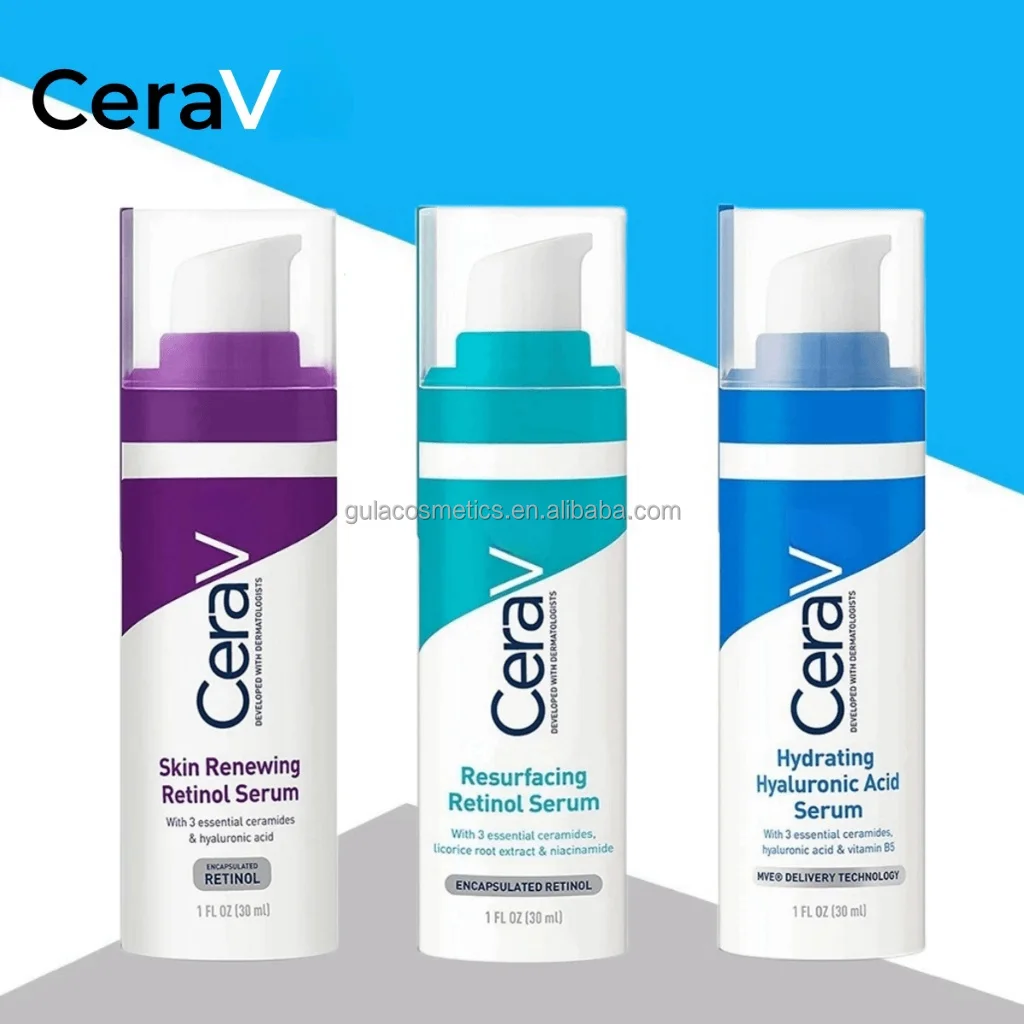 2024 Wholesale Cera VC Renewing Hydrating Hyaluronic Acid 30ml Anti Aging Retinol Resurfacing retinol Serum