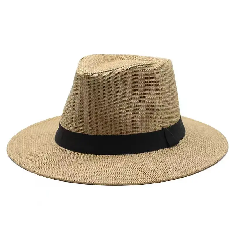 Ruimantike Sombrero Panama Hombre Summer Sun Protection Straw Hat Grass Woven Panama Hat For Men Big Head Big Size Gen