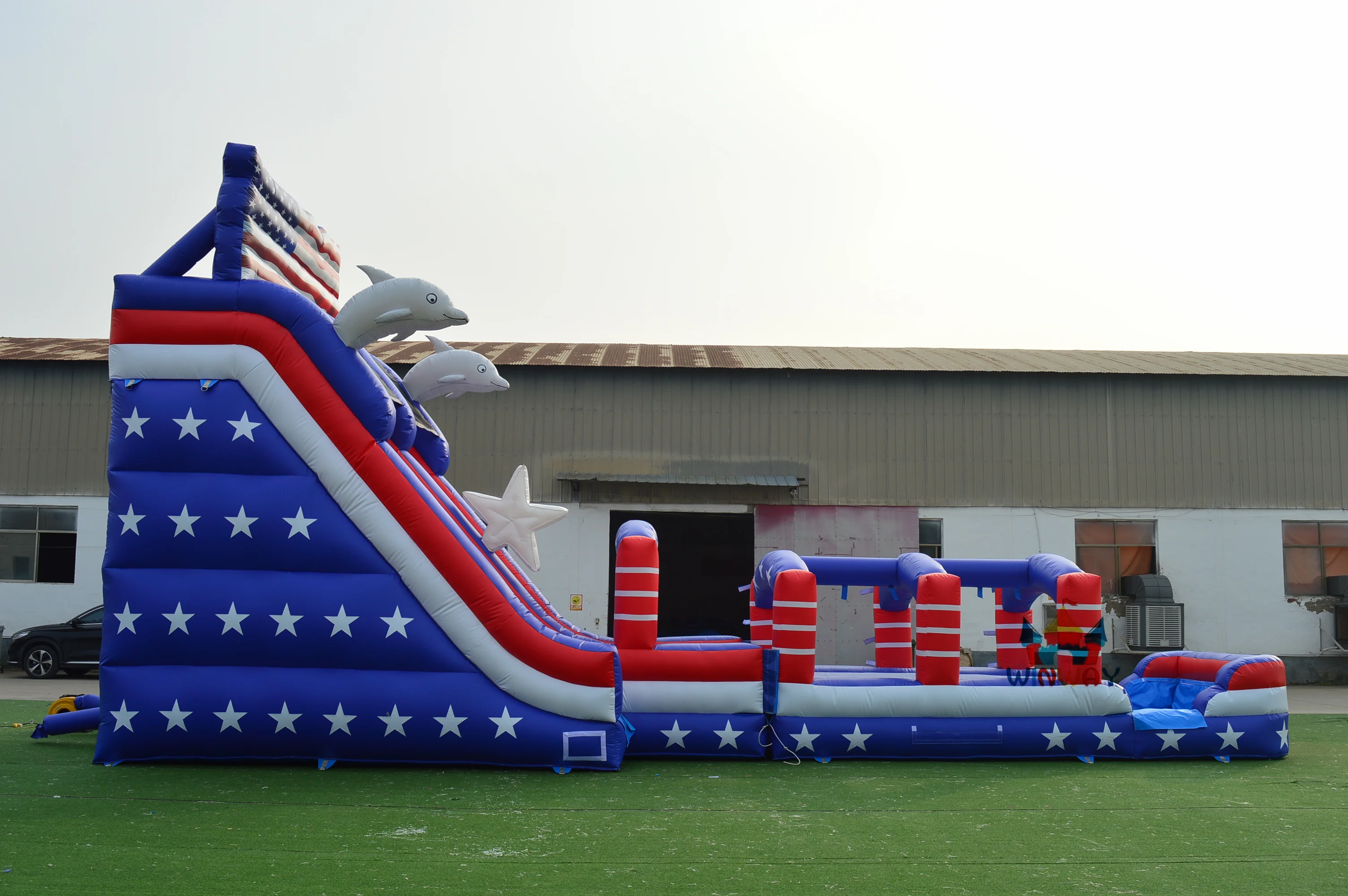 commercial inflatable slip and slide inflatable with slide dolphin giant inflatable water slide