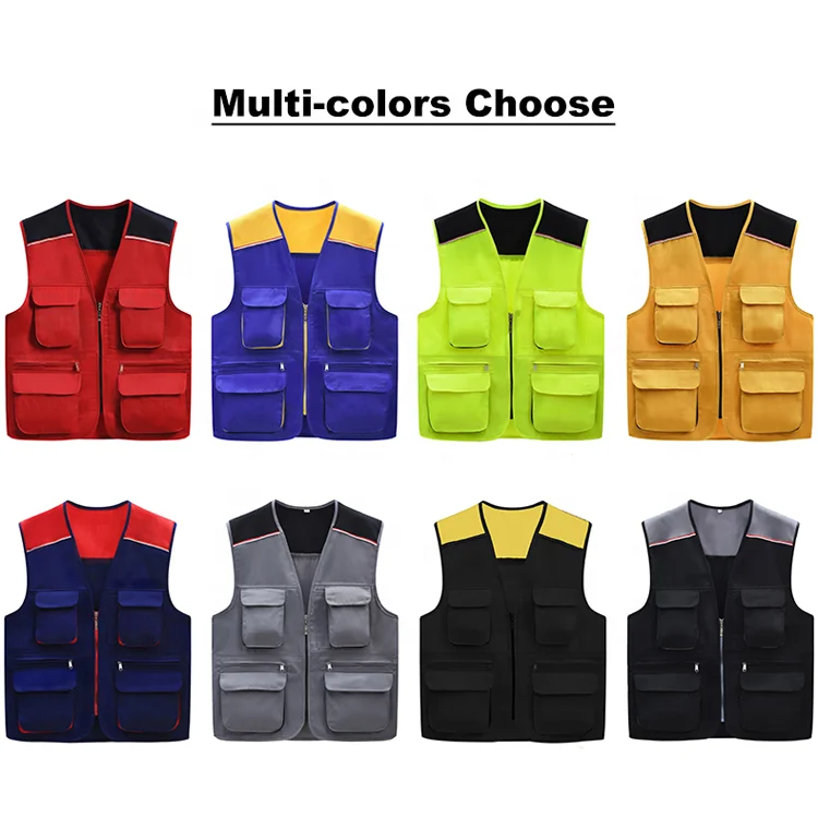 Multicolor working vests for men outside safety vest for climbing fishing rompi