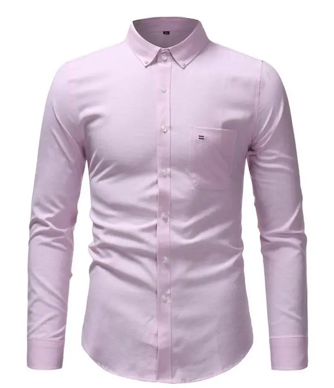 
quality men poplin official pink dress shirt for men 