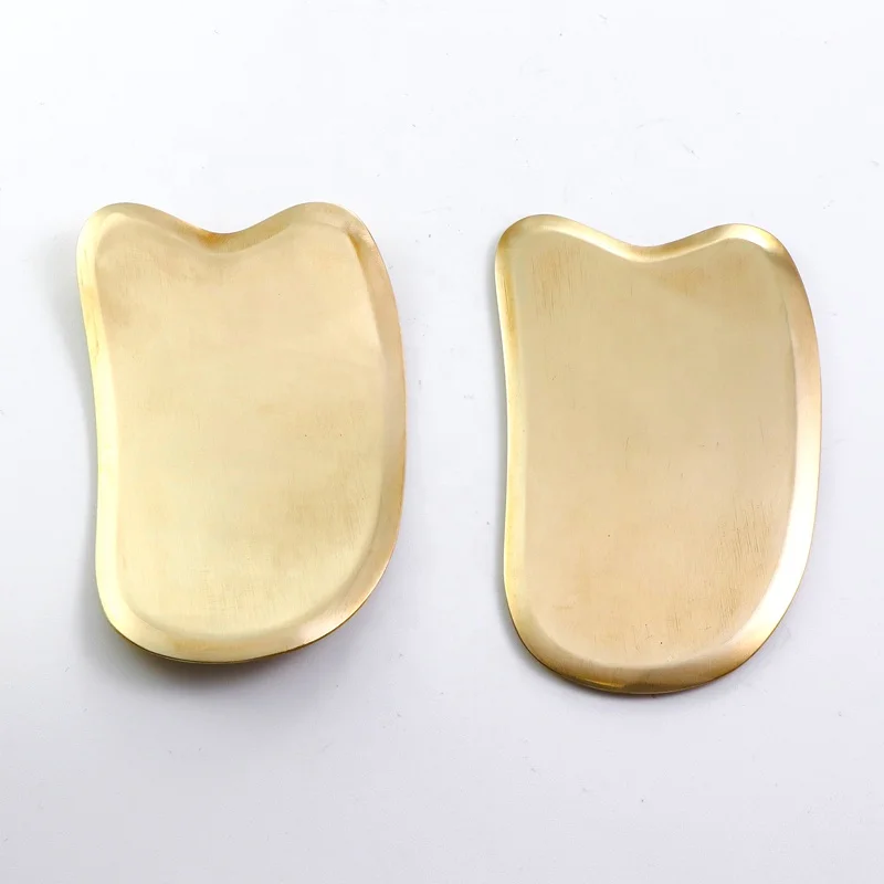 Chinese tradition brass Copper Gua Sha acupoint Scraping Massage Tools OEM face body Medical Grade Copper comb Guasha Board