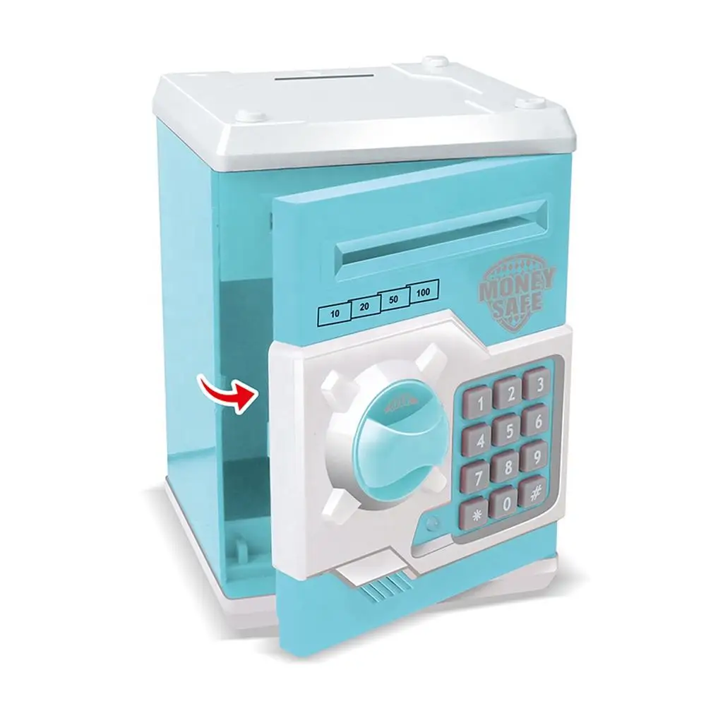 Wholesale Electric piggy bank Auto Scroll Paper Money Coin Code Lock toy electronic piggy bank atm password money box for kids