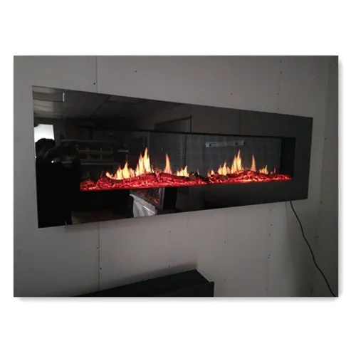 2020 new model 66 inch home decoration artificial wood crackling burning sound wall mounted electric fireplace