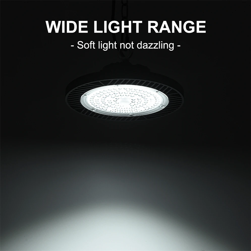 100w 150w 200w warehouse lighting ip65 waterproof ufo led high bay light