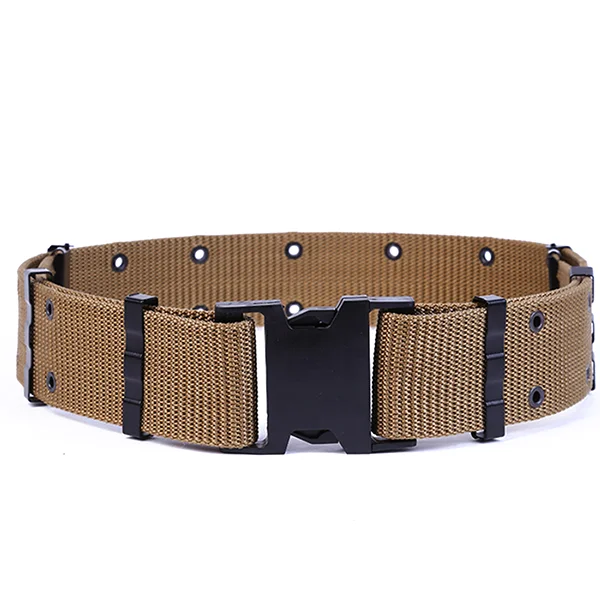 Wholesale 5.5cm Wide Outdoor Trainer Nylon PP Tactical Metal Eyelets Webbing Belt with Plastic Buckle