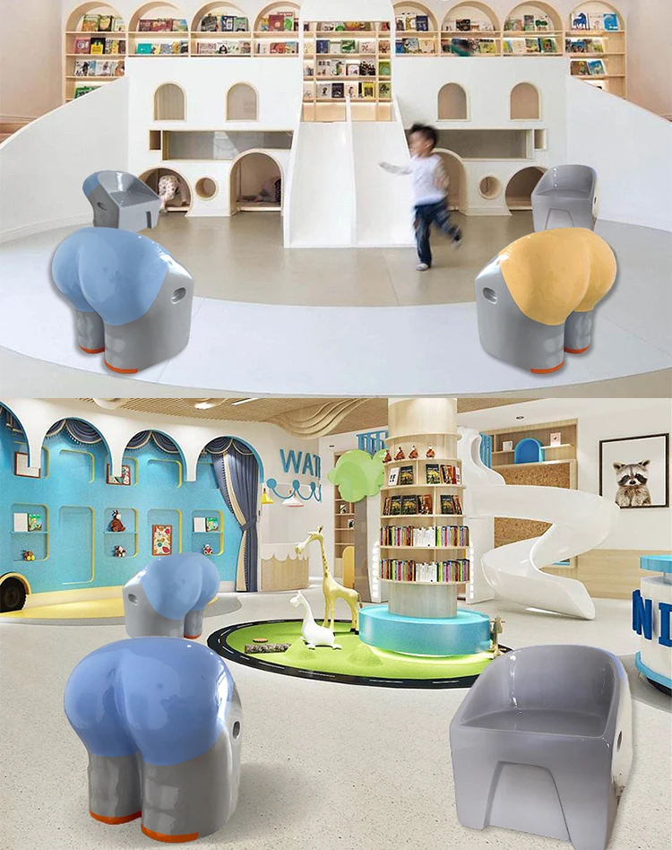 Y410 Buttock shape stool human butt body chair fancy seat shopping mall leisure waiting chairs outside creative furniture